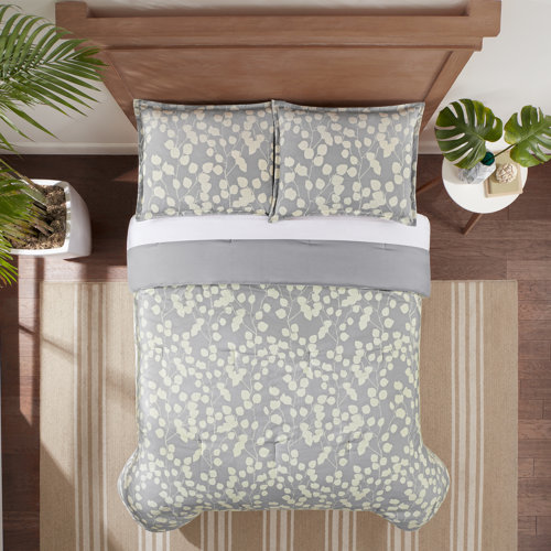Serta Simply Clean Ellen Botanical Leaf Antimicrobial Complete Bedding